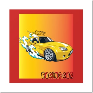 Funny Racing Cars Posters and Art